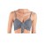 Net-Steals Woven Tie Front Bralet - Jean