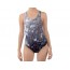  Net-Steals NEW FOR 2024, Cut-Out Back One Piece Swimsuit - Gold Sparkle