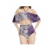 Net-Steals NEW FOR 2024, Halter Flowy Bikini Set - Purple Floral