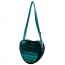 Net-Steals NEW FOR 2024, Heart Shoulder Bag - Green Silky