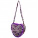 Net-Steals NEW FOR 2024, Heart Shoulder Bag - Purple Bloom