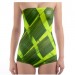 Net-Steals New, women's Strapless One-Piece Swimsuit from Europe -Tropical Green-