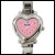 Net-Steals New, Heart Italian Charm Watch - Heart in Pink