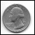 1965 Washington Quarter USA 25 Cents in good condition.