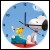 Net-Steals Europe New, Round Wall Clock - 'Snoopy and Woodstock'