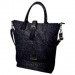 Net-Steals New, Buckle Top Tote Bag - Black Worned Leather