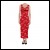 Net-Steals New, Fitted Maxi Dress - Red Floral