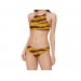 Net-Steals New for 2022, Banded Triangle Bikini Set - Tiger Stripes