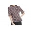 Net-Steals New for 2022, Frill Neck Blouse - Purple Pattern