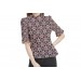 Net-Steals New for 2022, Frill Neck Blouse - Purple Pattern
