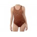 Net-Steals New for 2022, Cut-Out Back One Piece Swimsuit - Brown Wavey