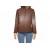 Net-Steals New for 2022, Women's Puffer Bubble Jacket Coat - Brown Leather Look
