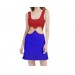 Net-Steals New for 2022, Velvet Cutout Dress - Red and Blue
