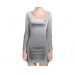 Net-Steals New for 2022, Long Sleeve Bodycon Dress - Platinum Silver