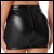 Women's Shiny Metallic Faux Leather Mini Skirts High Waist Stretchy Pencil Skirt Black M