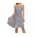 Net-Steals New for 2023, Sleeveless Tie Front Chiffon Dress - Silver Passion